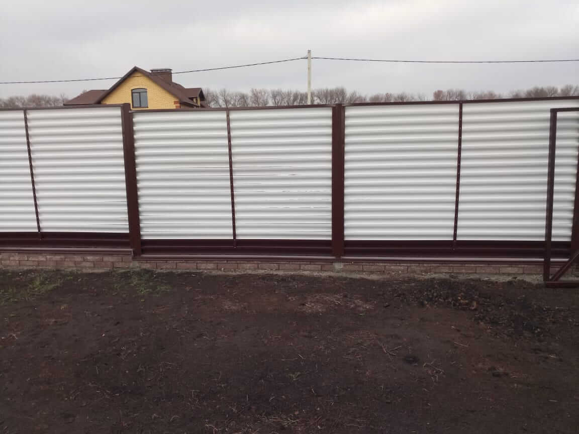 Забор-жалюзи 22м RAL9003/9003 Белый двусторонний фото 1 в Туле